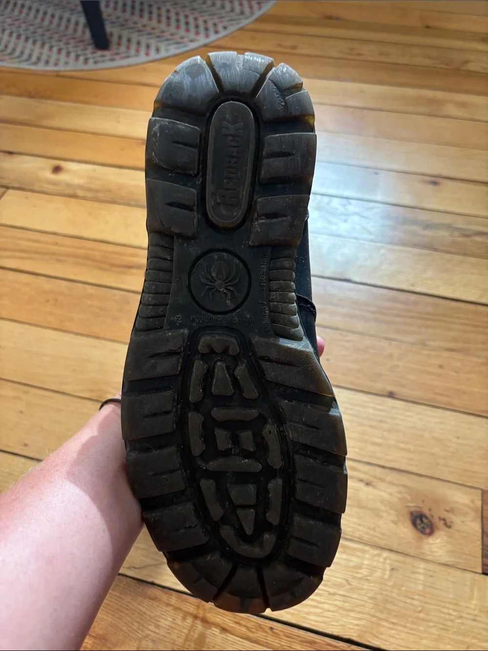 Black Slip-On Redback Boots with Red Pull Tabs